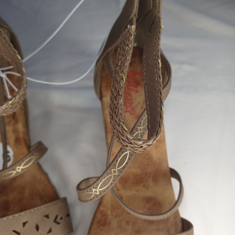Jellypop Elegant Brown Strappy Boho Cottagecore Summer Sandals - Picture 3 of 14